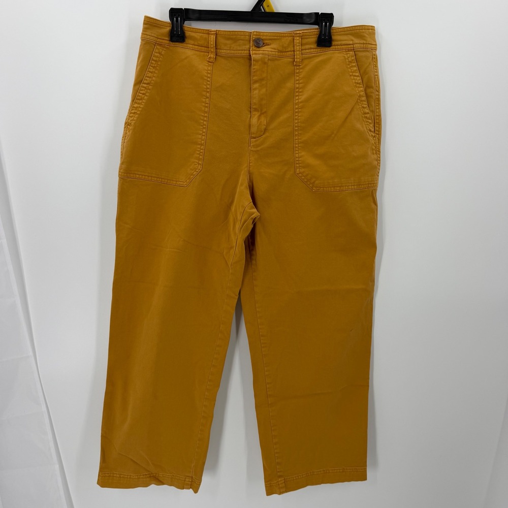 Gap Girlfriend 90s Khaki utility chino Pants Pocket 14 Yellow Gold cotton